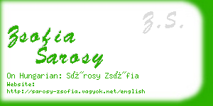 zsofia sarosy business card